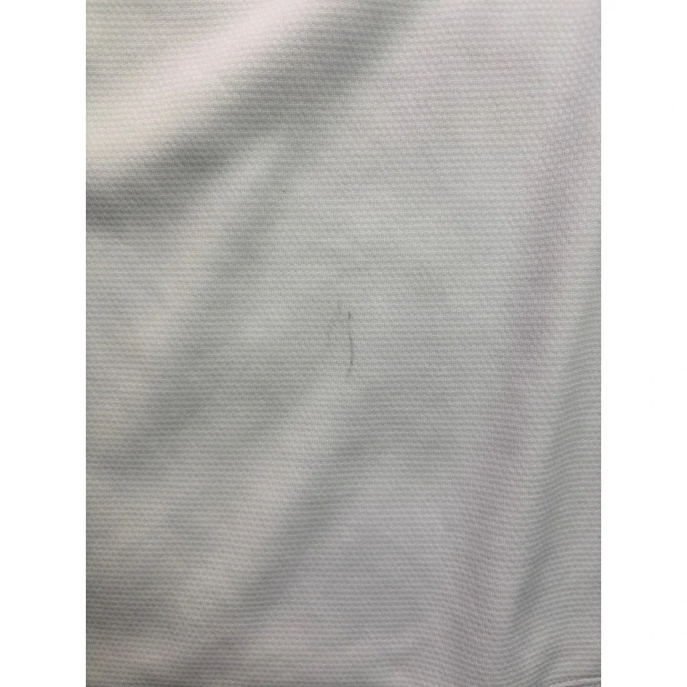 Nike Golf Quarter Zip Pullover Mens Large White Grey Dri-Fit Long Sleeve Top